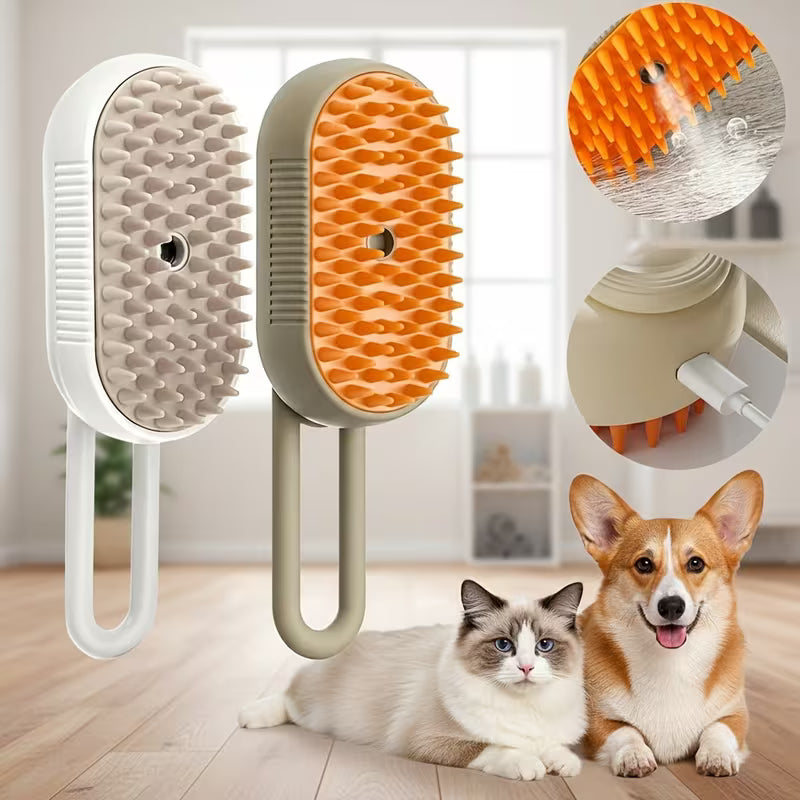 Cepillo con vapor para perros y gatos