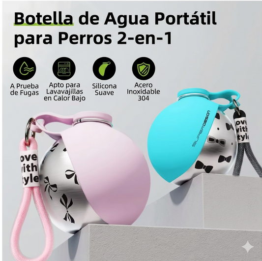 Botella de agua portátil para perros
